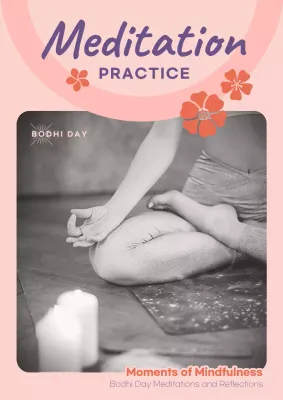 Pink Minimal Meditation Guide Poster