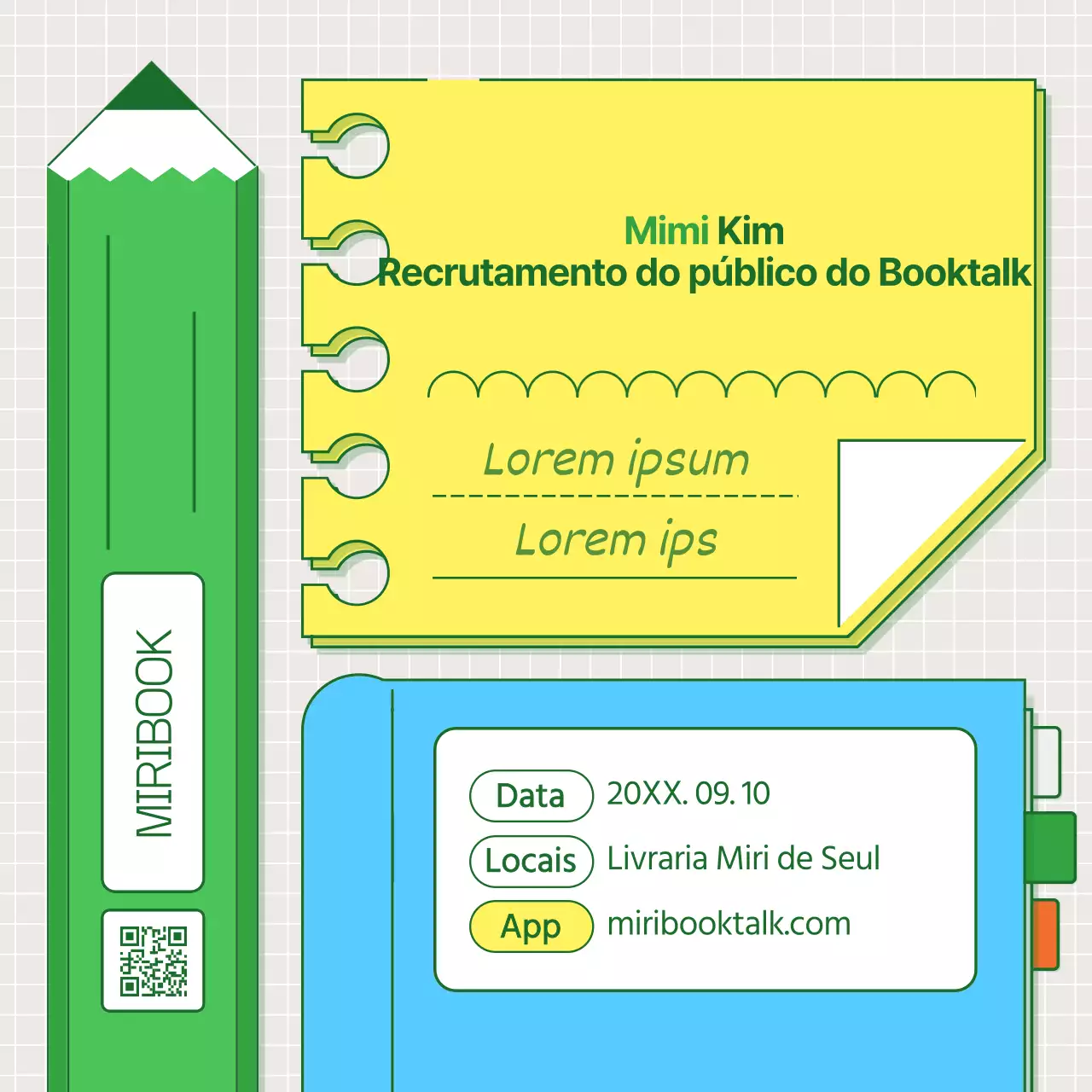 Construa o seu público de conversas sobre livros com um estilo colorido e ilustrado