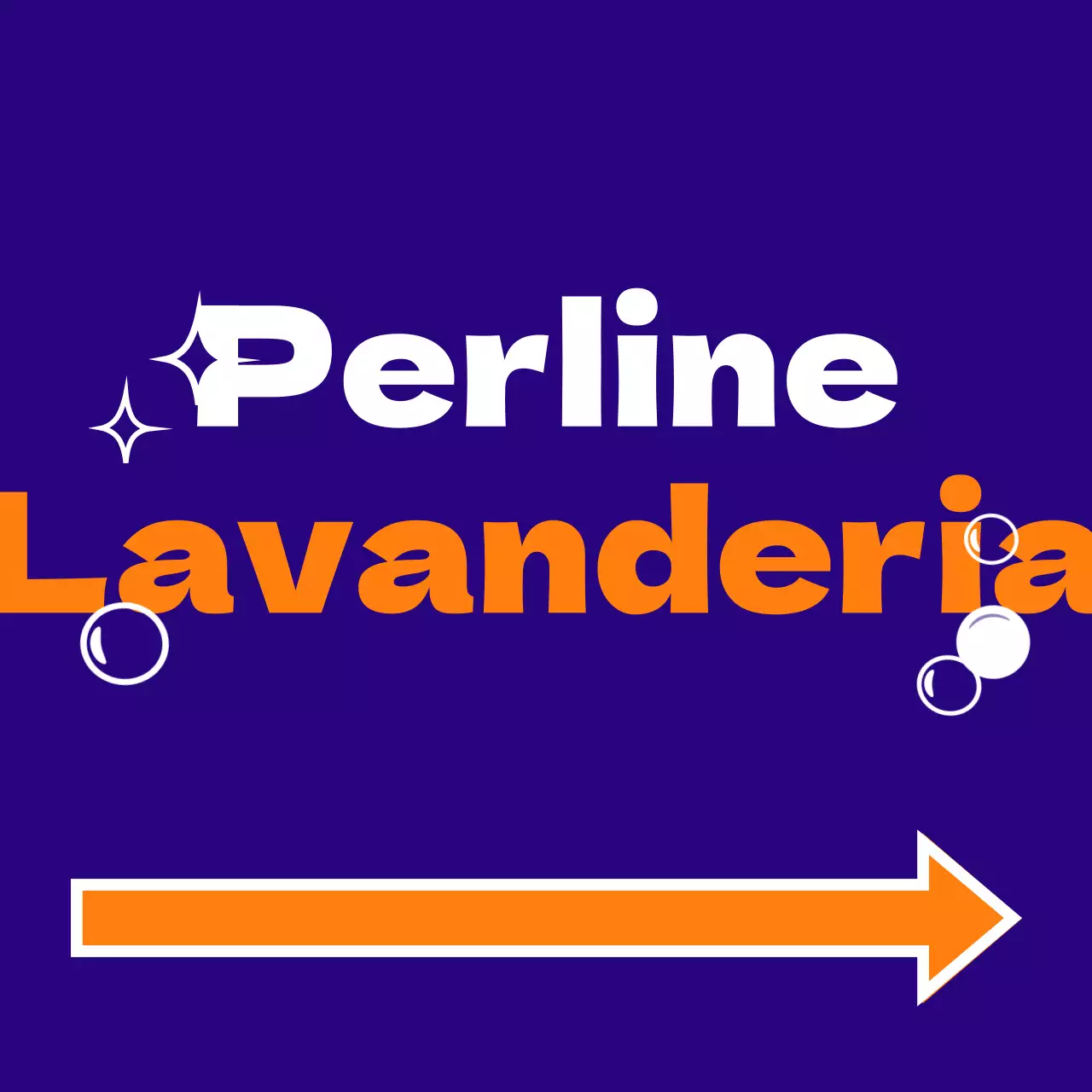 Insegna di facile lettura con testo in blu, giallo, arancione e bianco e illustrazioni a pois, stelle e frecce.