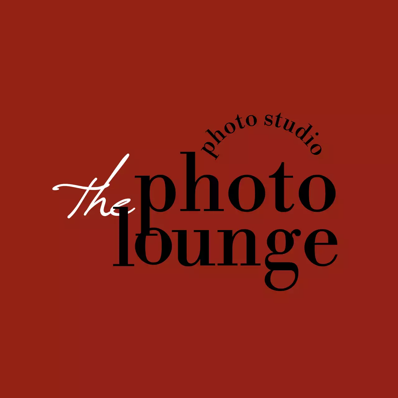 赤 モダン 写真 ロゴ