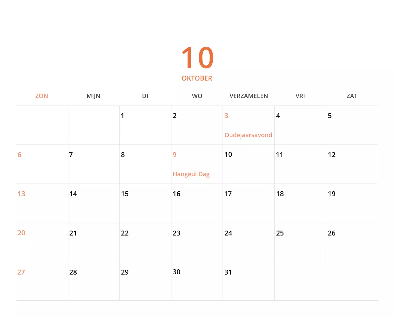 Schattige geïllustreerde groene bureaukalender met familiethema