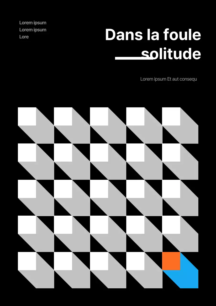 Couverture de livre simple en blanc et noir