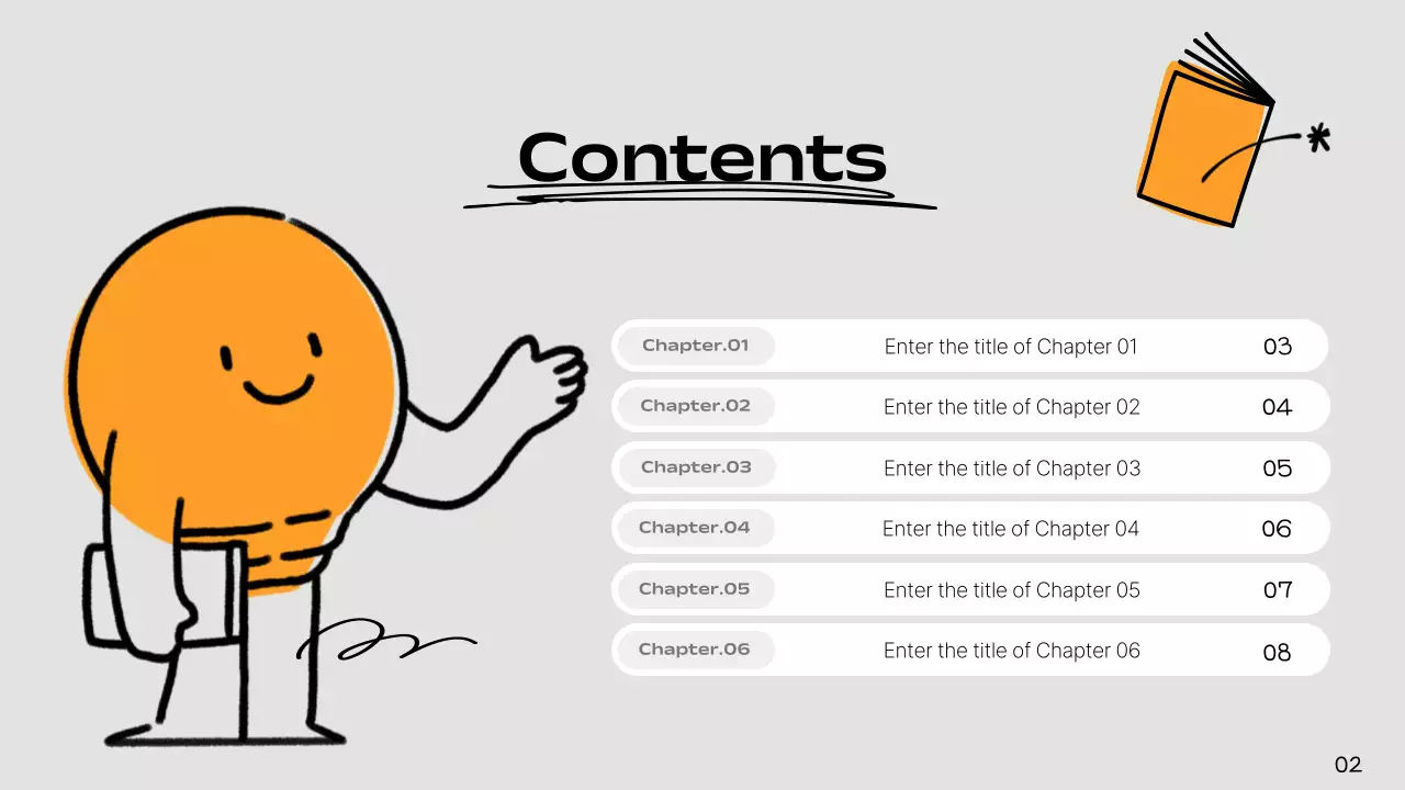 오렌지 미니멀 아이디어 가이드 프레젠테이션