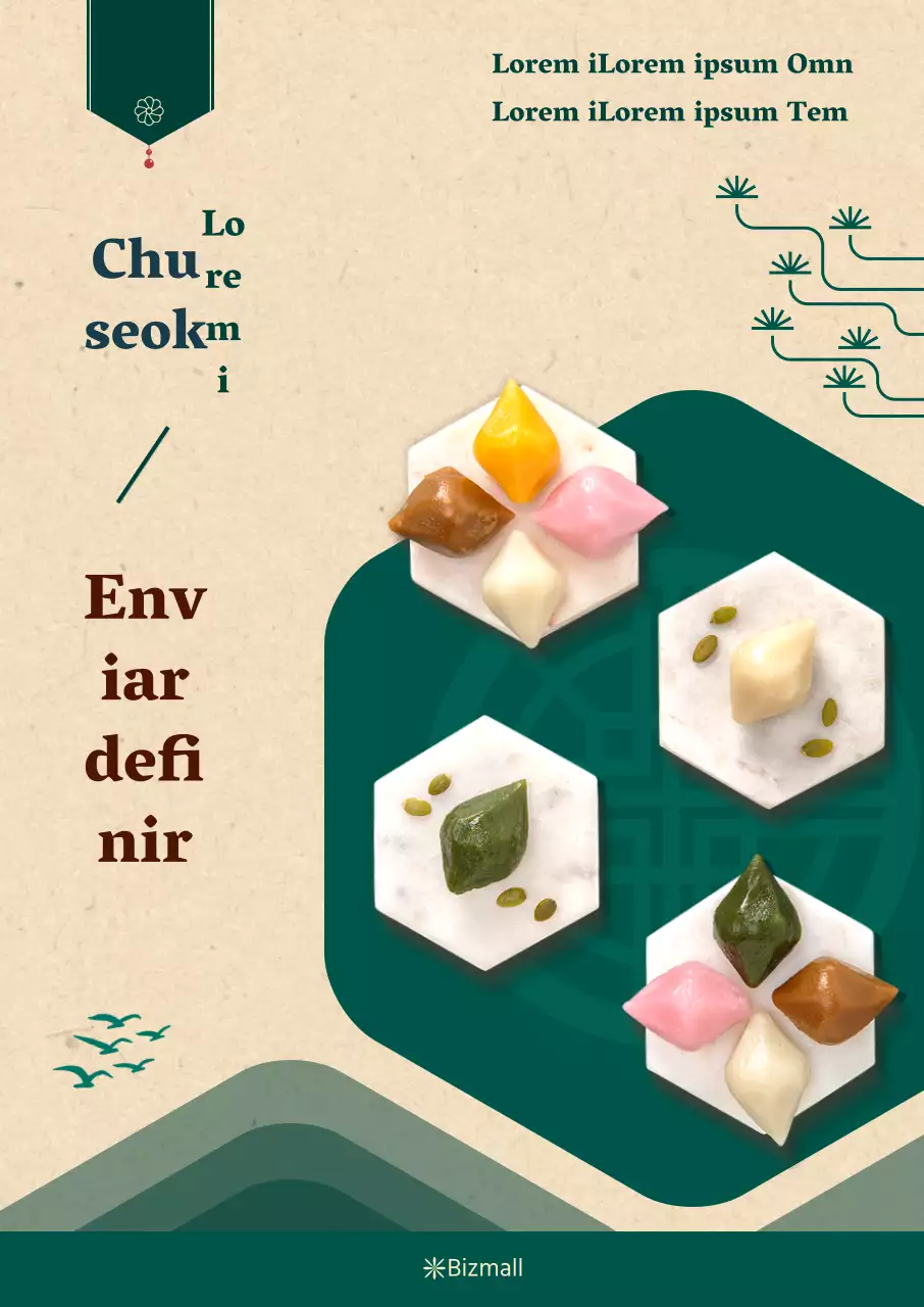Como efetuar a pré-reserva dos envios de presentes tradicionais bege e verde do Chuseok