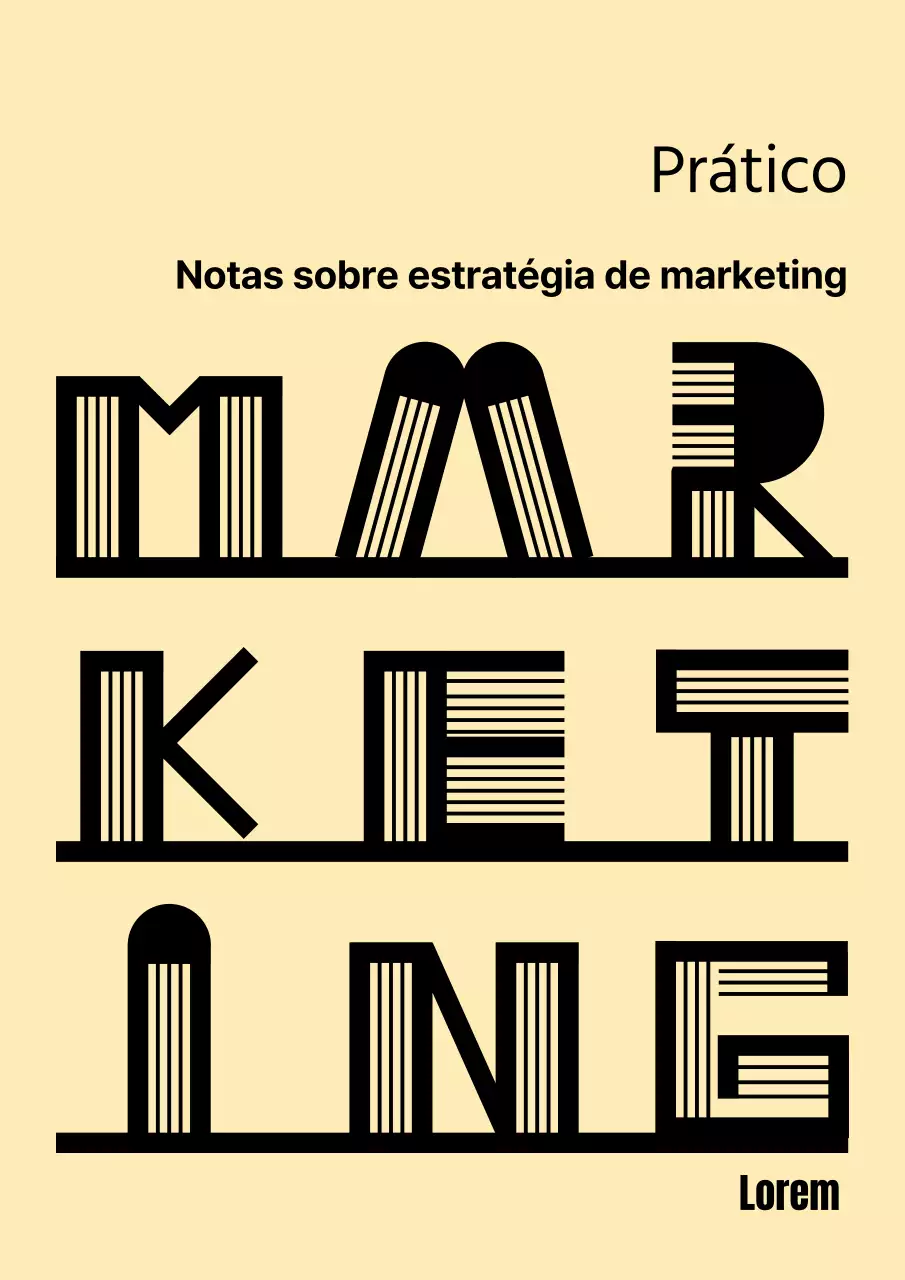 Proposta ilustrada com tipografia de marketing