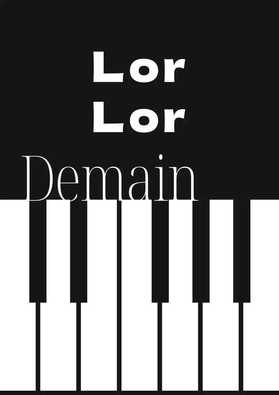 Proposition d'événement moderne avec illustration de touches de piano