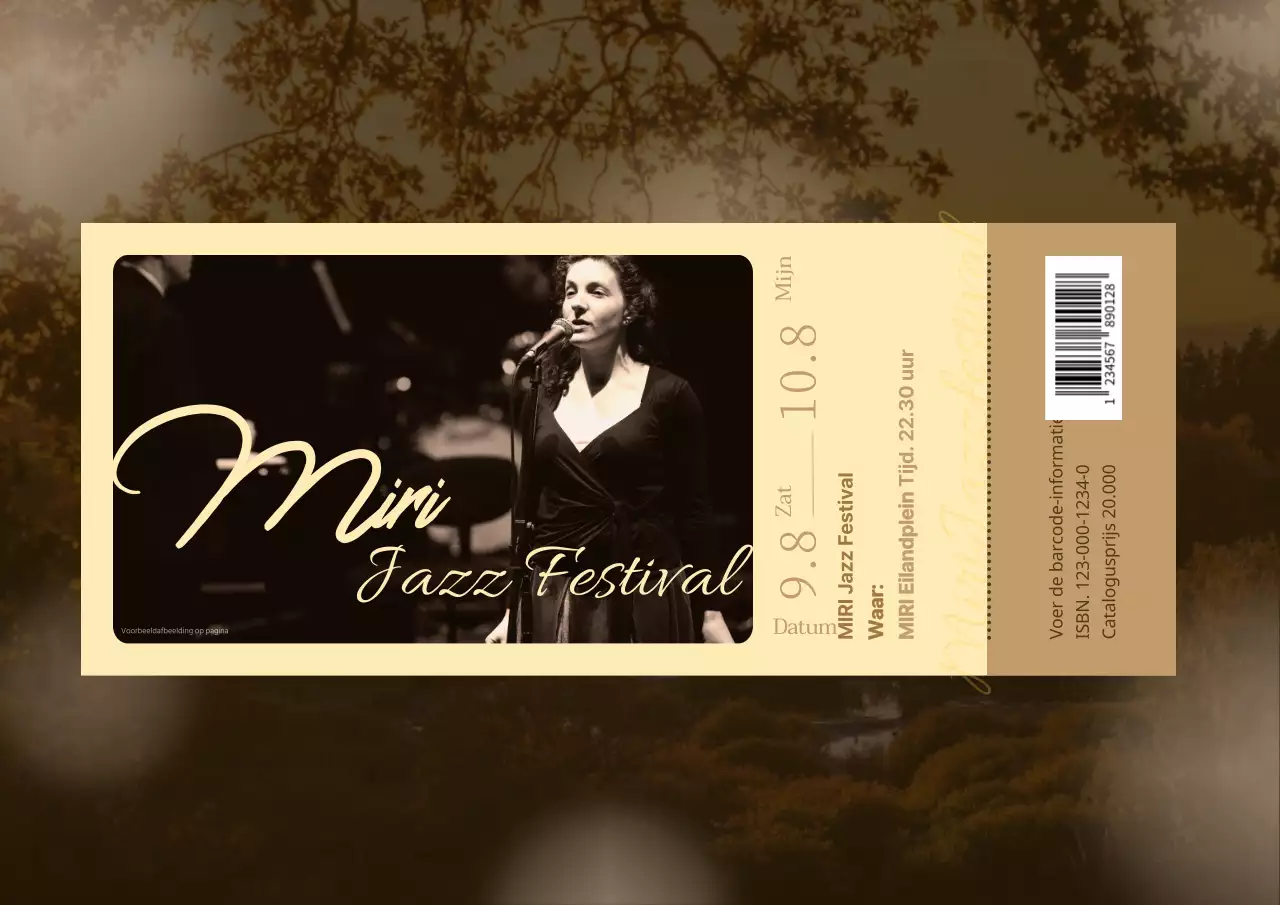 Brown Herfst Jazz Vrouwelijke Zangeres Optreden