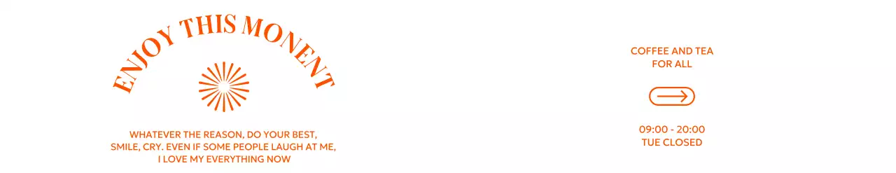 감각적인 느낌의 타이포그래티 배치 카페 디자인