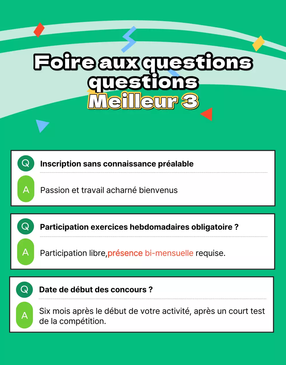 Prospectus de recrutement pour le football féminin avec une photo d'un terrain de football vert