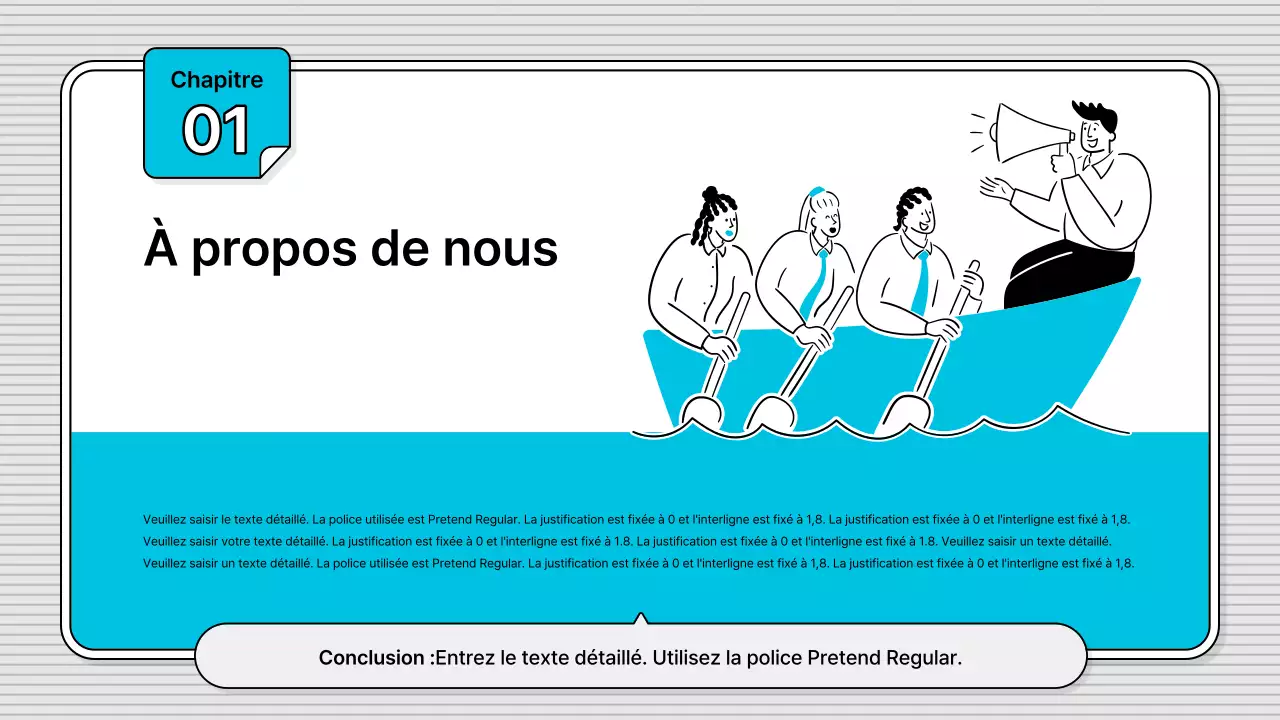 Le style d'illustration de base de Blue, facile à éditer, pour les entreprises