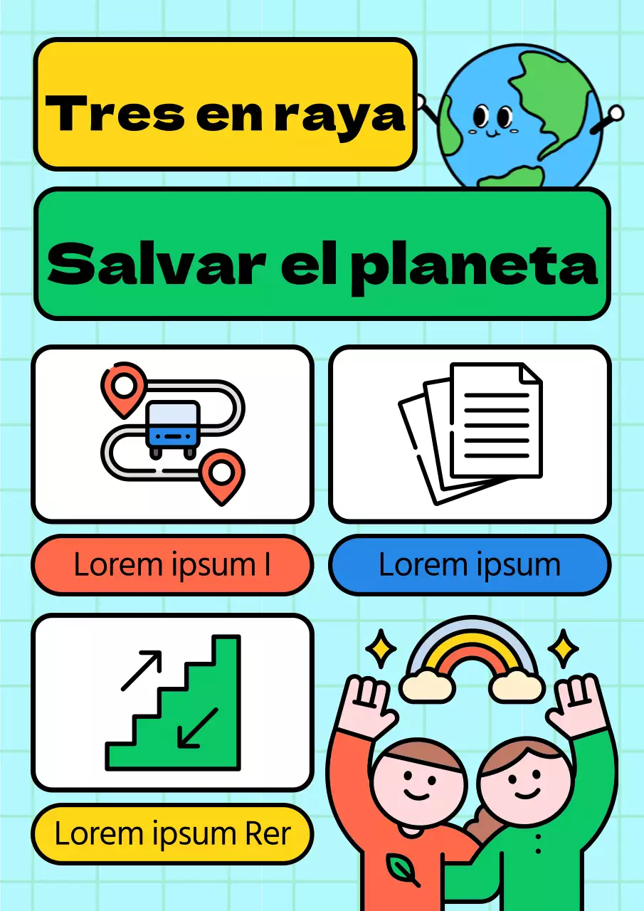 Light blue grid ilustración limpia campaña energética