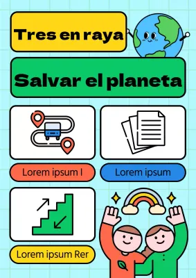 Light blue grid ilustración limpia campaña energética