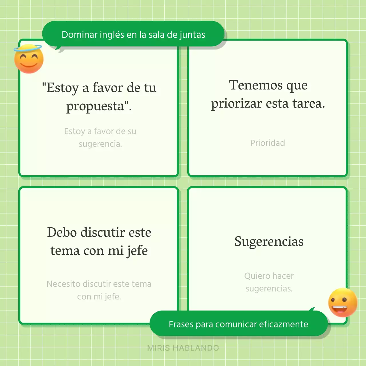 Inglés comercial moderno en verde