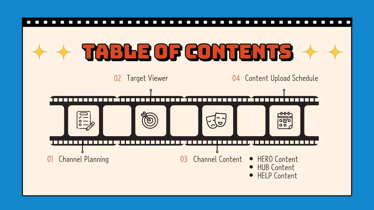 Blue Retro Video Guide Presentation