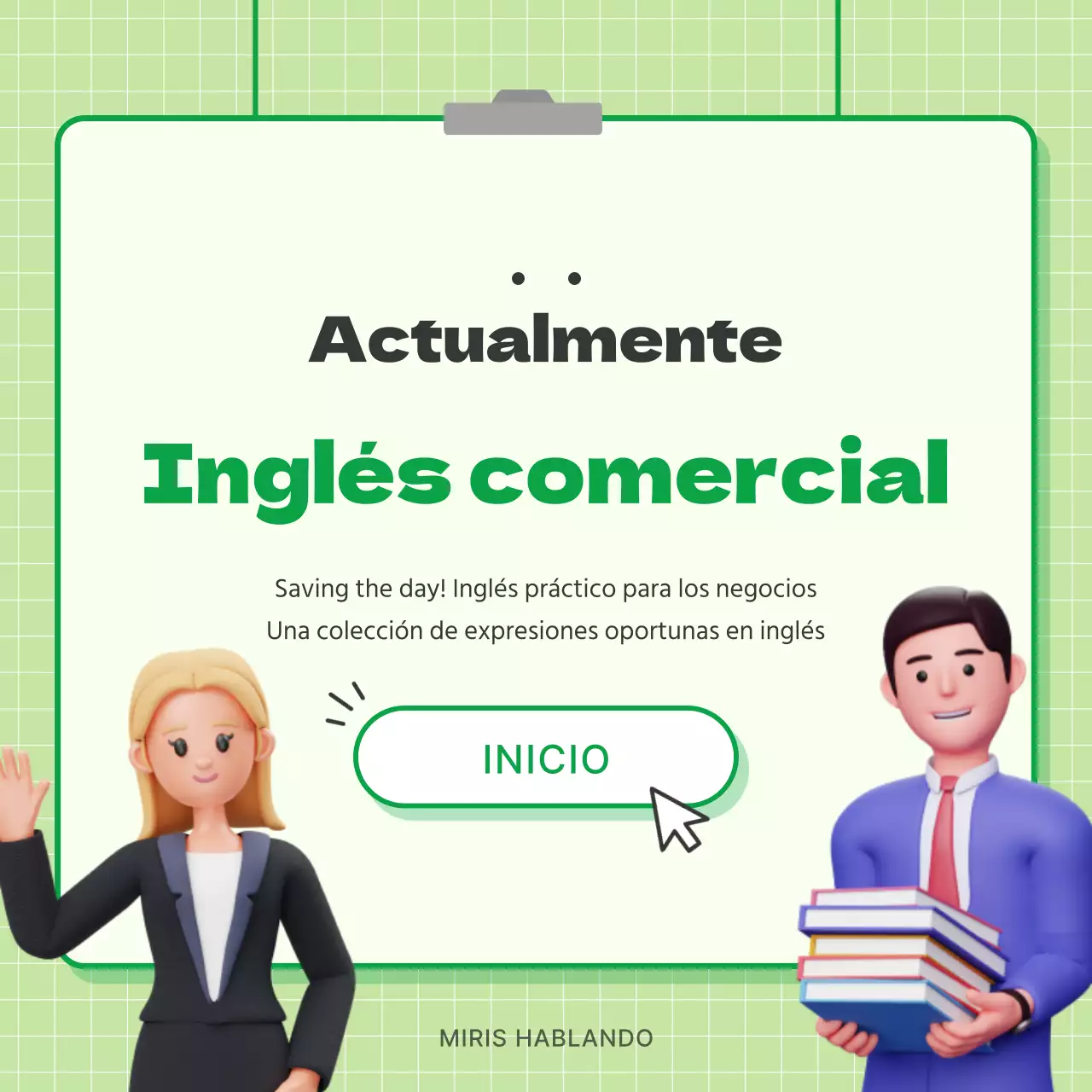 Inglés comercial moderno en verde