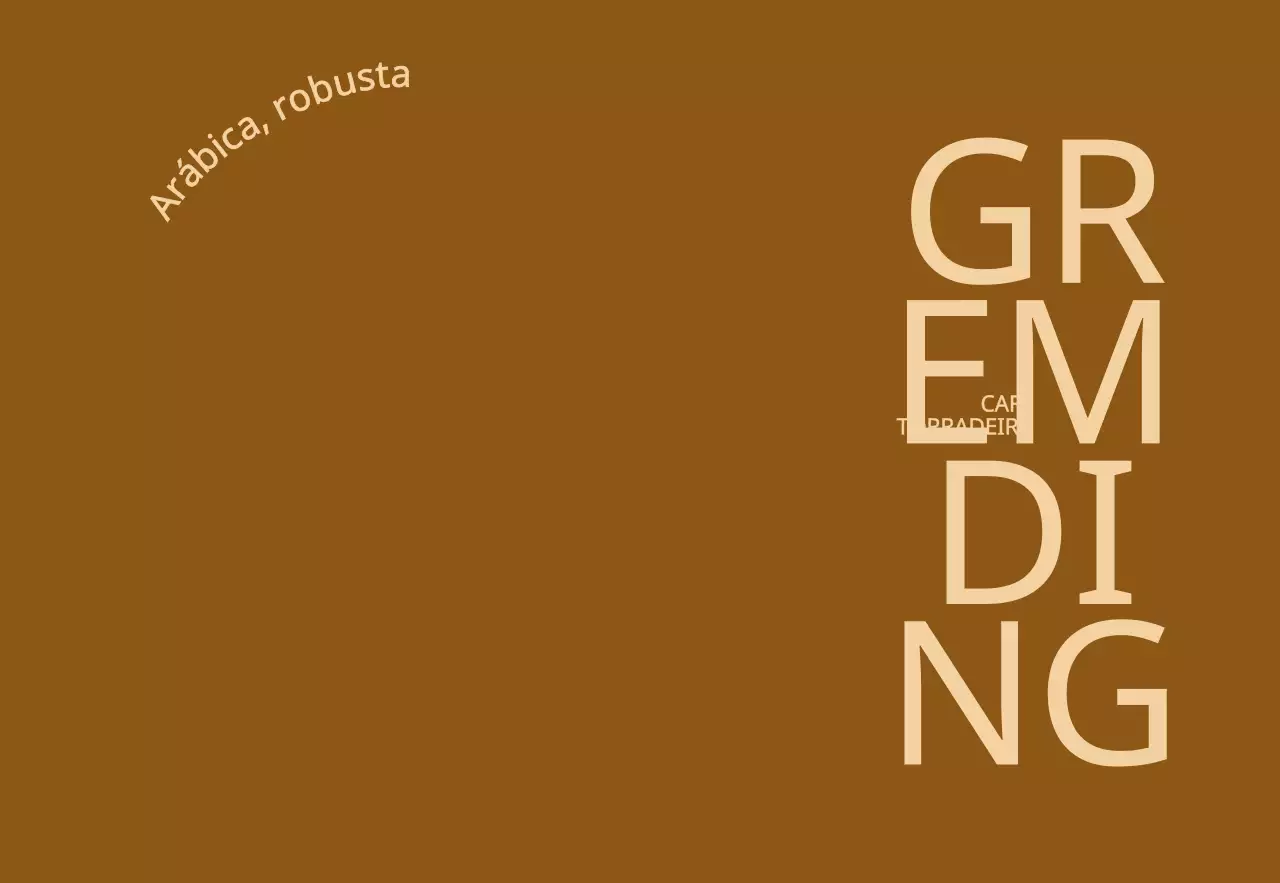 Promoção de um café com um conceito simples e sofisticado em texto castanho e bege.
