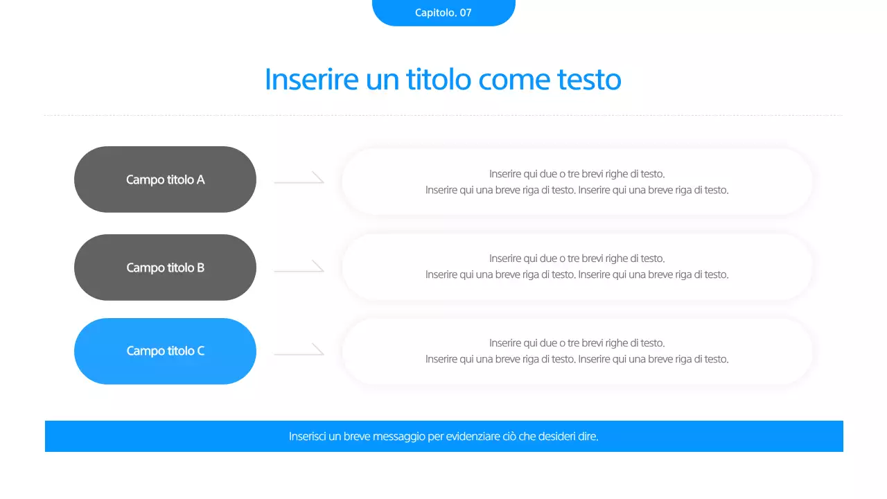 Una semplice presentazione aziendale in bianco e blu