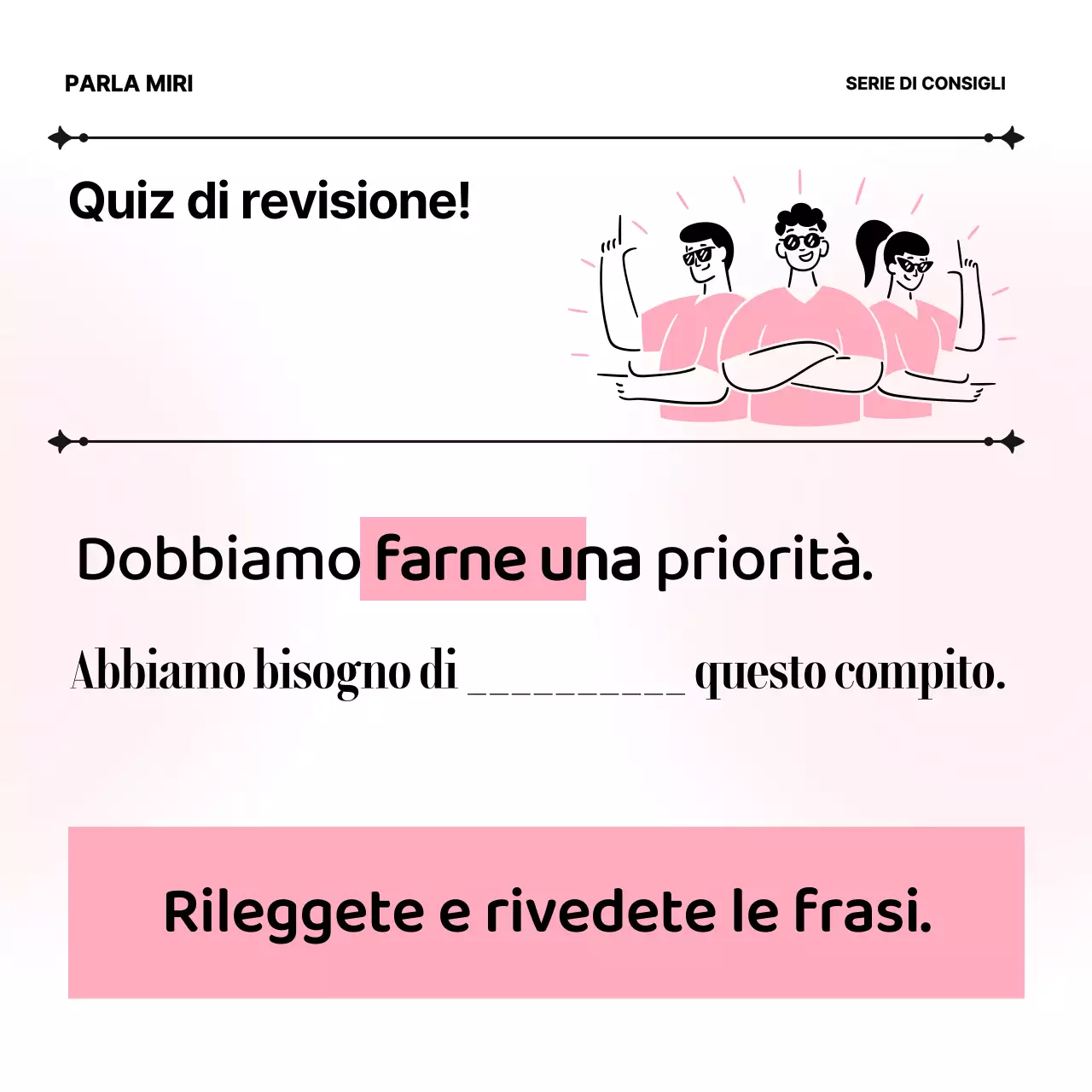 Materiale didattico minimalista per l'inglese commerciale in rosa e bianco