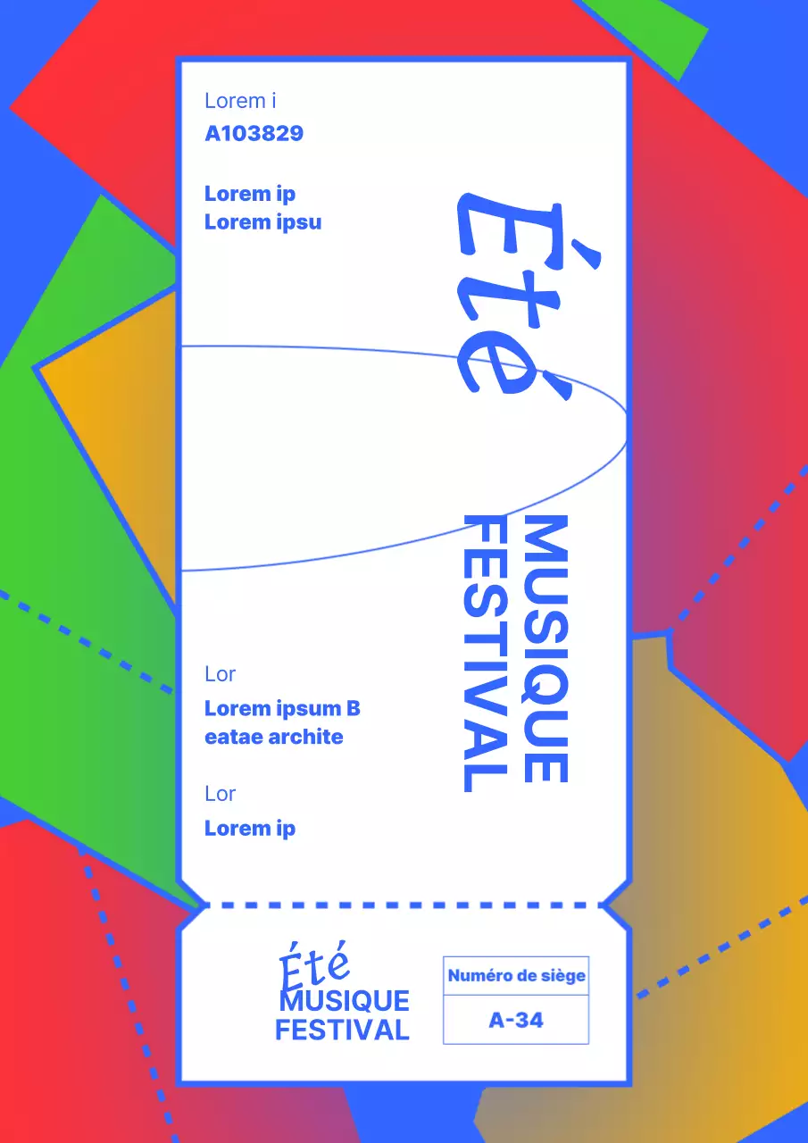 Promouvoir les festivals de musique d'été avec des touches de bleu et des arcs-en-ciel