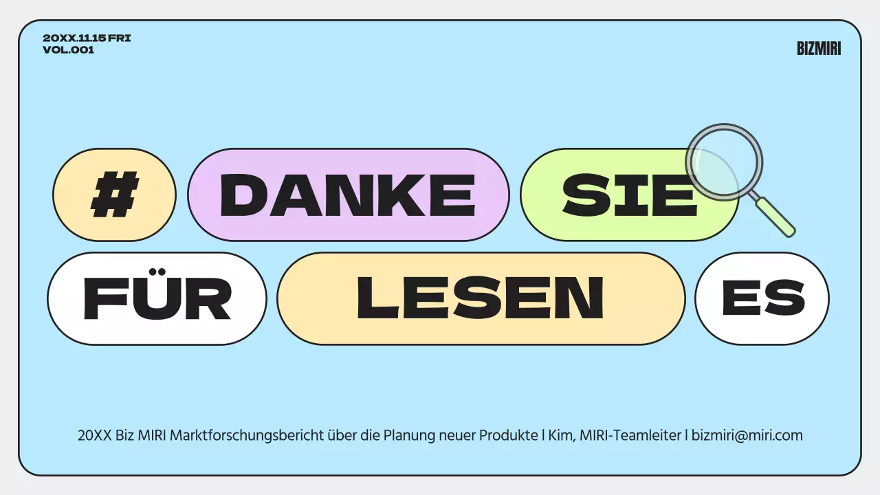 Einfache, regenbogenfarbige Marktforschungsberichte
