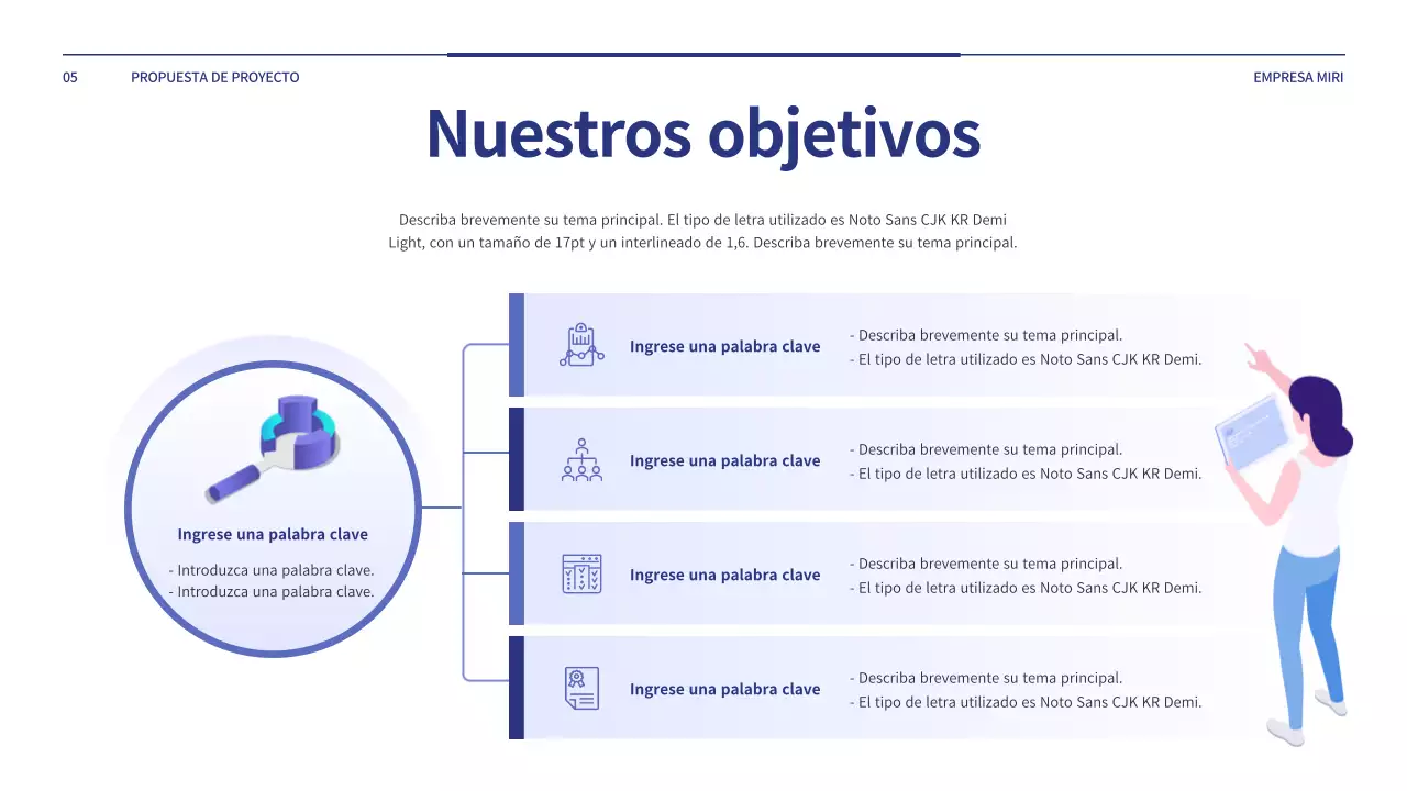 Una sencilla propuesta de proyecto en azul