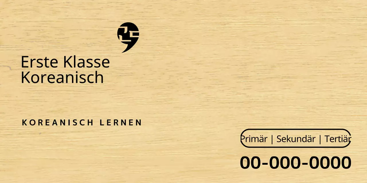 Design einer Sprachschule mit einem schwarzen und einfachen Logo