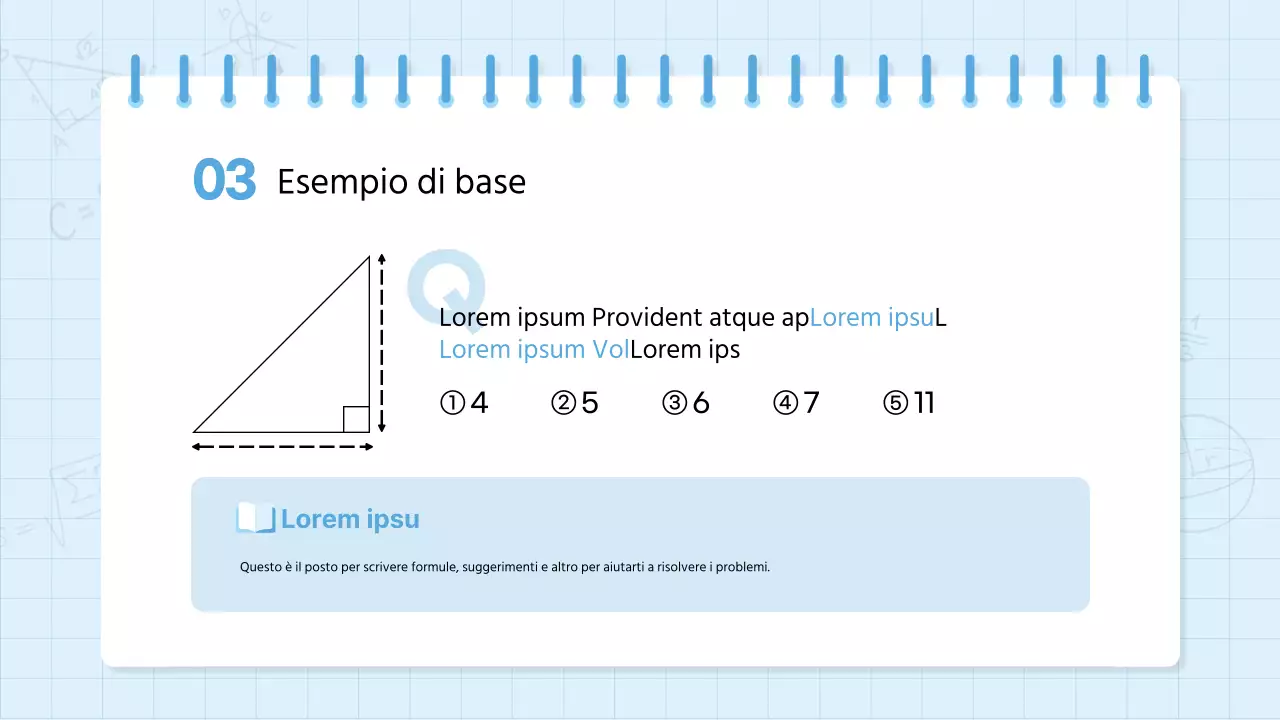 Materiale scolastico kitsch per la matematica in azzurro e giallo