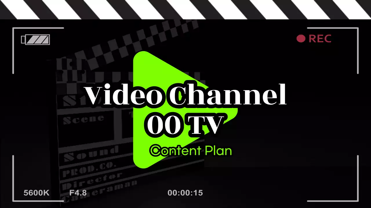 Black & Neon trendy Channel Content Plan proposal