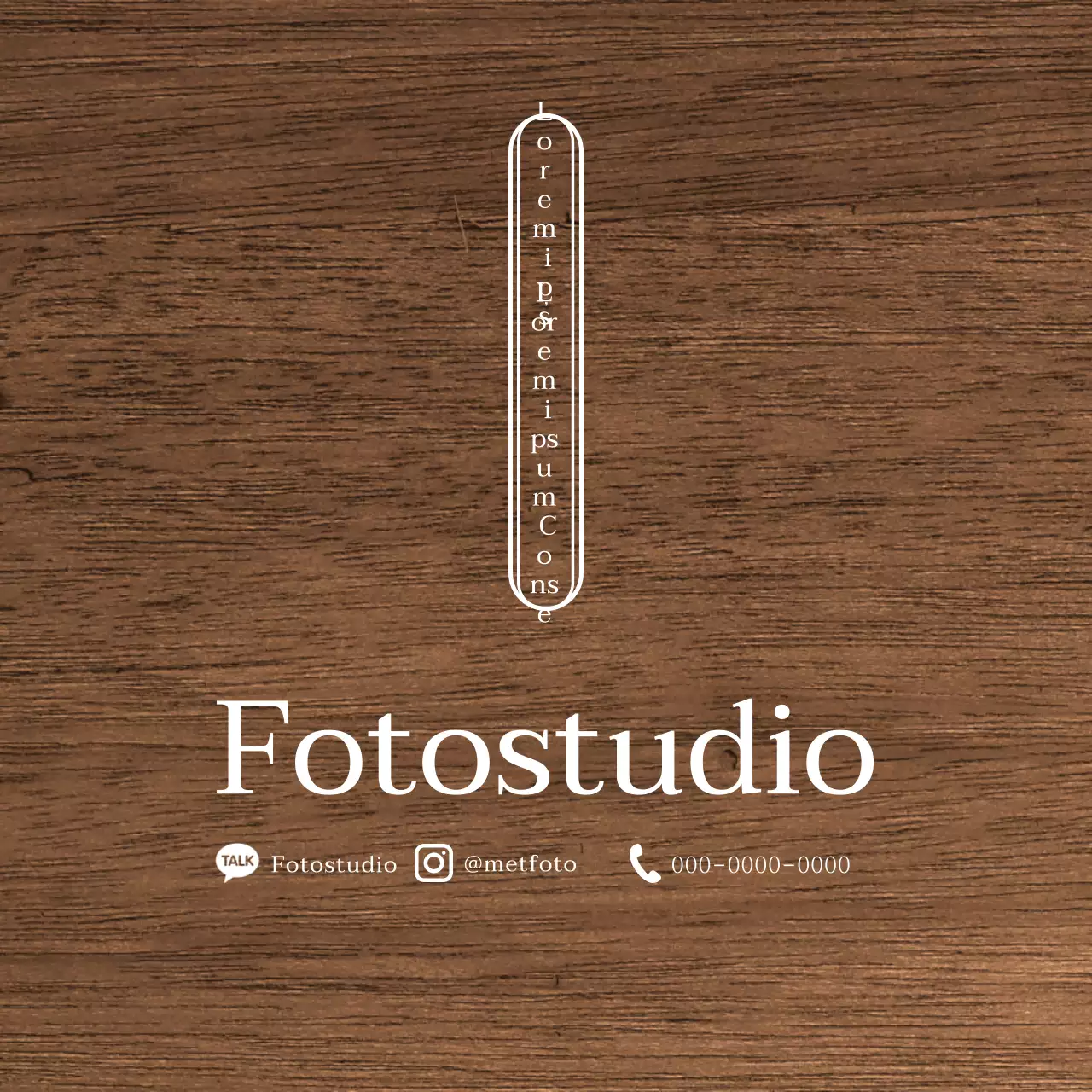 Emotioneel fotostudio-ontwerp met witte, afgeronde rechthoekige lijnen