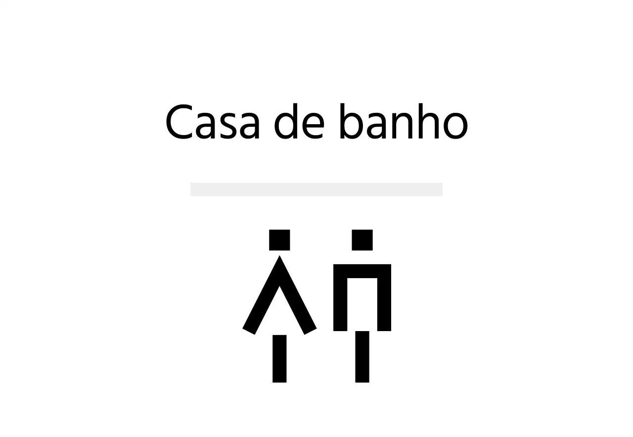 Sinalética simples com ícones de aspeto digital e texto de marcador de posição