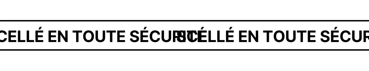 Ruban de sécurité blanc et noir pour l'expédition