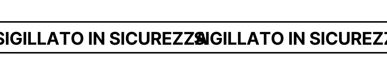 Nastro di sicurezza per spedizioni bianco e nero