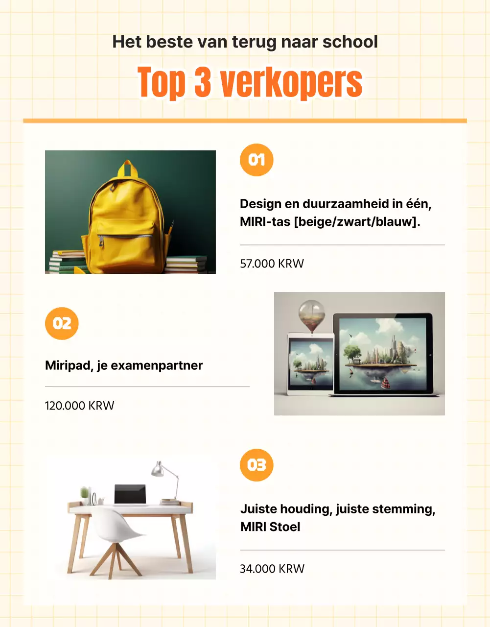 Terug naar school collectie met geïllustreerde schoolspullen op een gele achtergrond