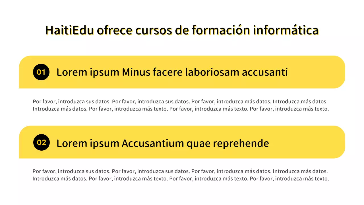 Informe simple del Cuadro de Mando de TI con fondo amarillo