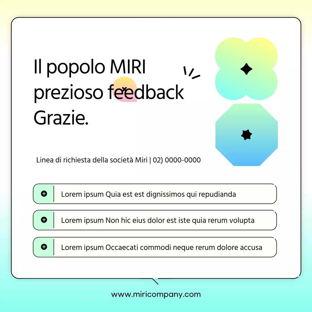Gradiente giallo e azzurro per risultati di indagine puliti