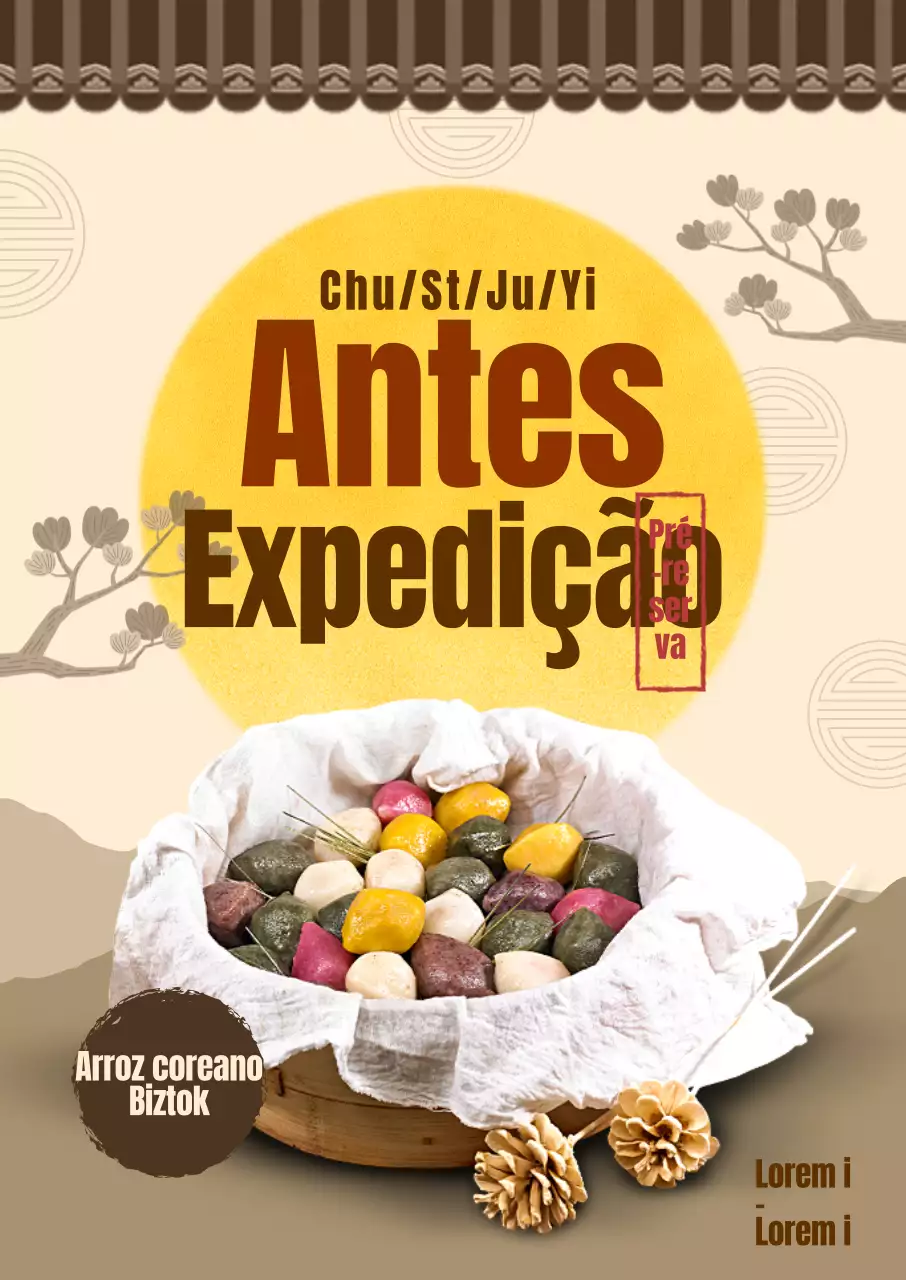 Como efetuar a pré-reserva dos envios de presentes tradicionais bege e castanhos do Chuseok