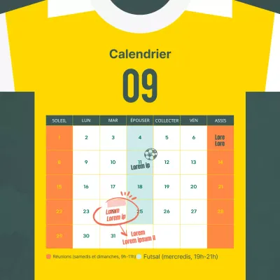 Une ligne du temps simple pour les uniformes jaunes