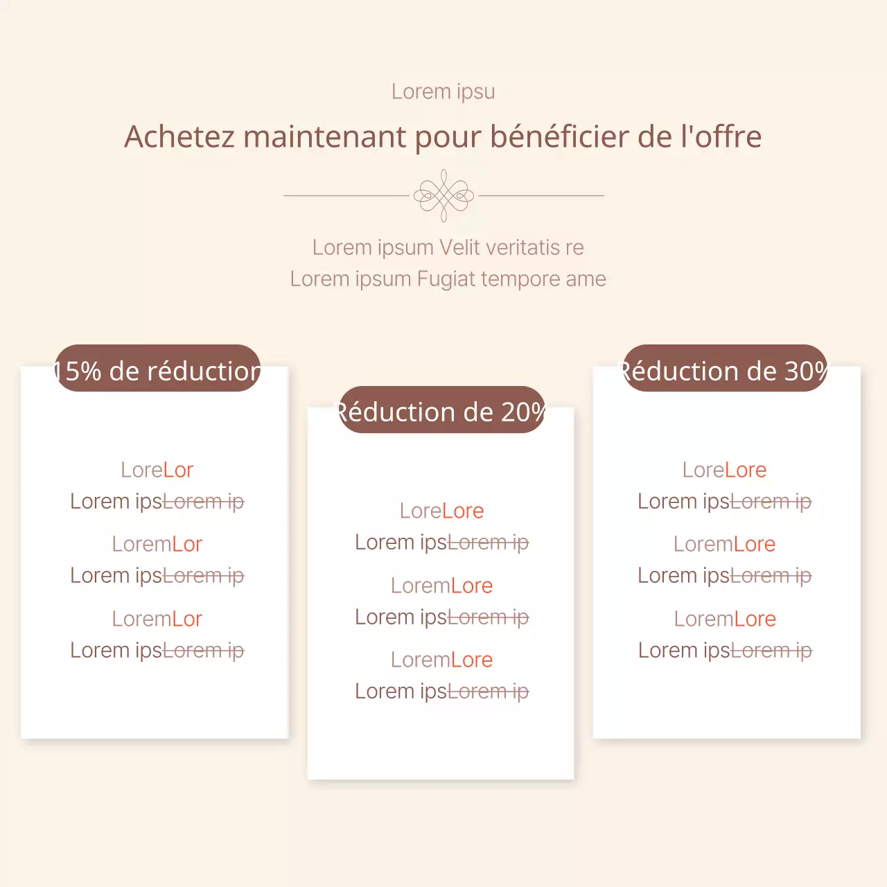 Publicité pour un cadeau de mariage élégant sur fond ivoire