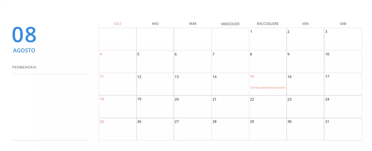 Simpatico calendario da tavolo illustrato verde a tema famiglia