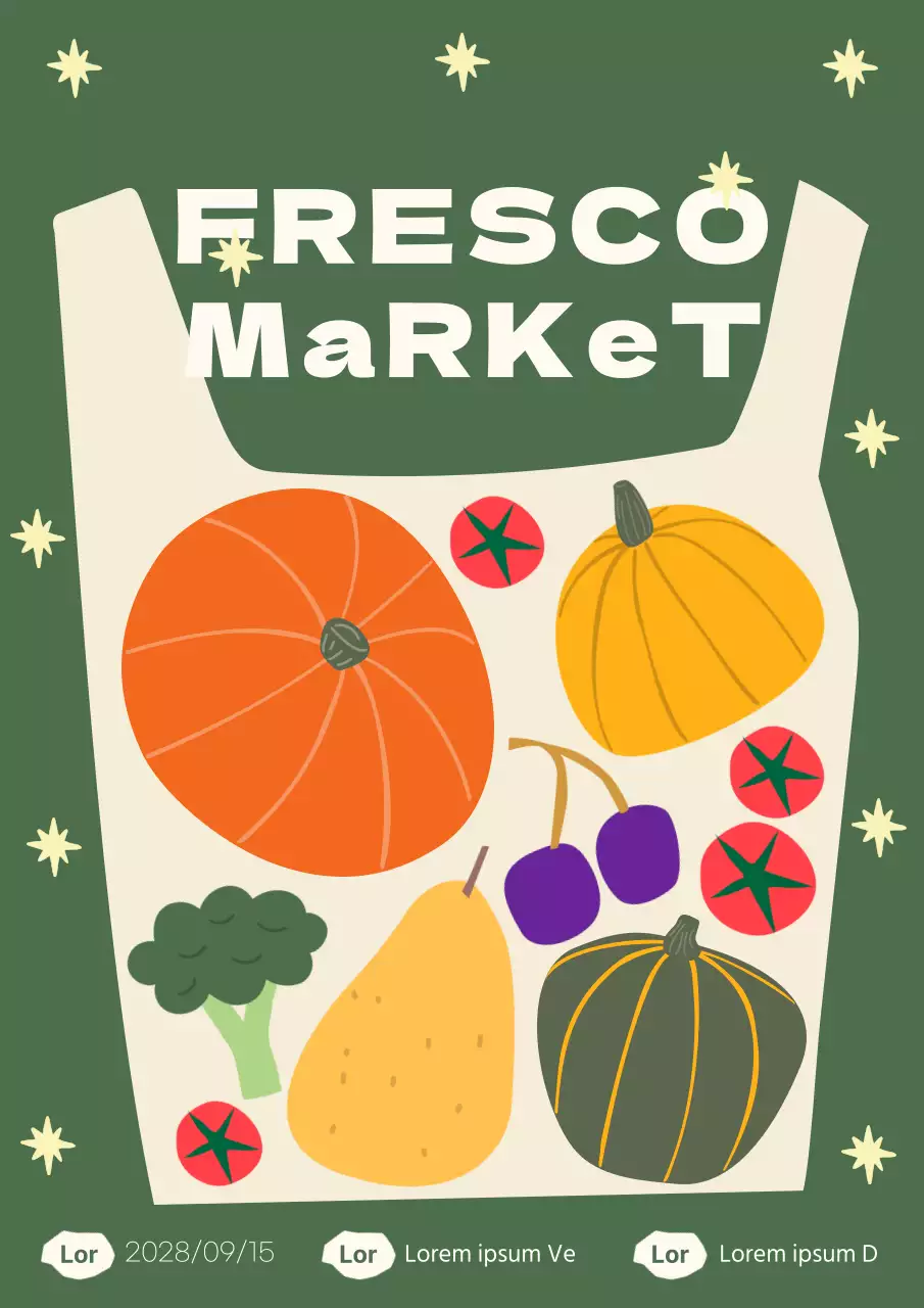 Ilustração de um carrinho de compras com um fundo verde para promover produtos agrícolas
