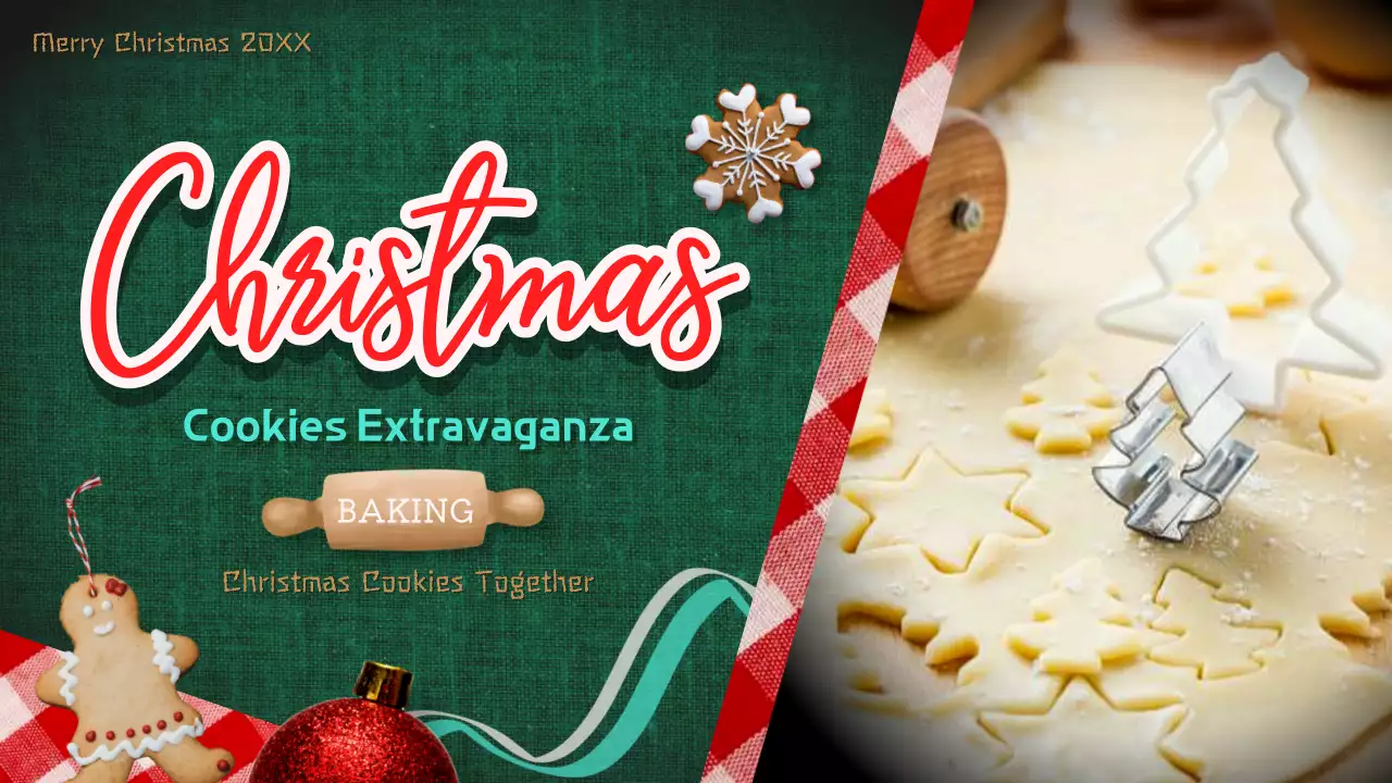 Green and Red Vintage Christmas cookie recipe