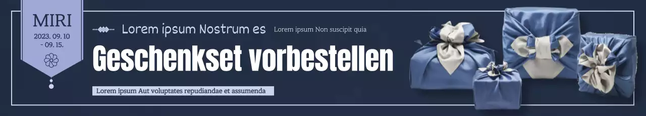 Bestellen Sie ein luxuriöses Chuseok-Geschenkset mit marineblauem Hintergrund