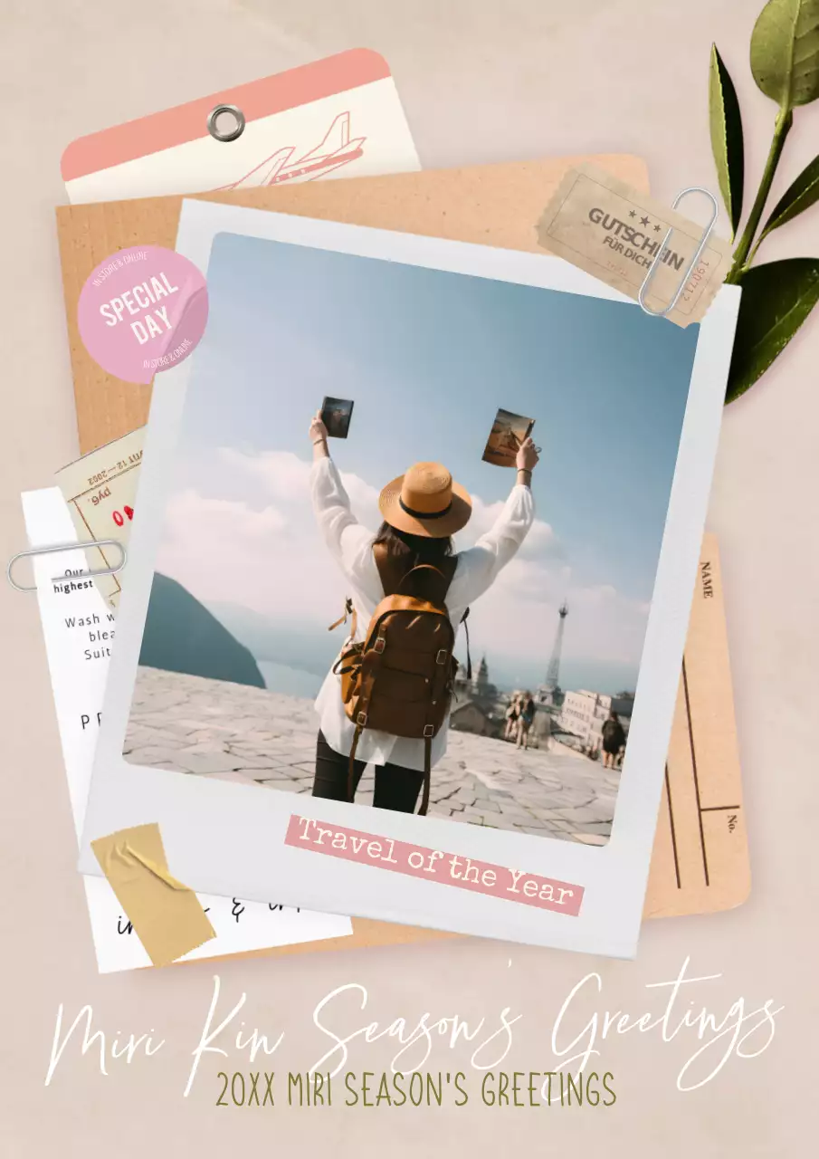 Beige Vintage Travel Invitation Poster