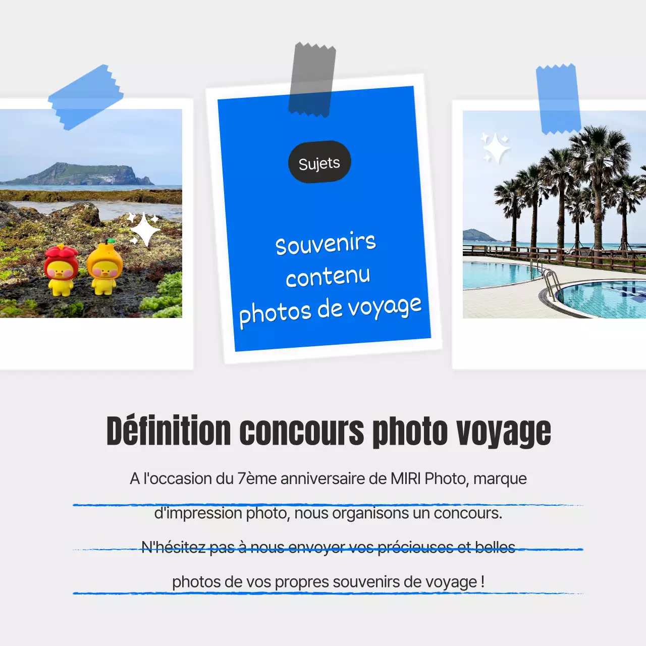 Promouvoir le concours de photographie de voyage naturel de Blue's