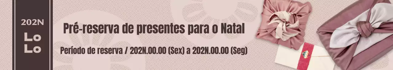 Um guia de pré-reserva festivo com um toque pesado e tradicional em tons de rosa e castanho