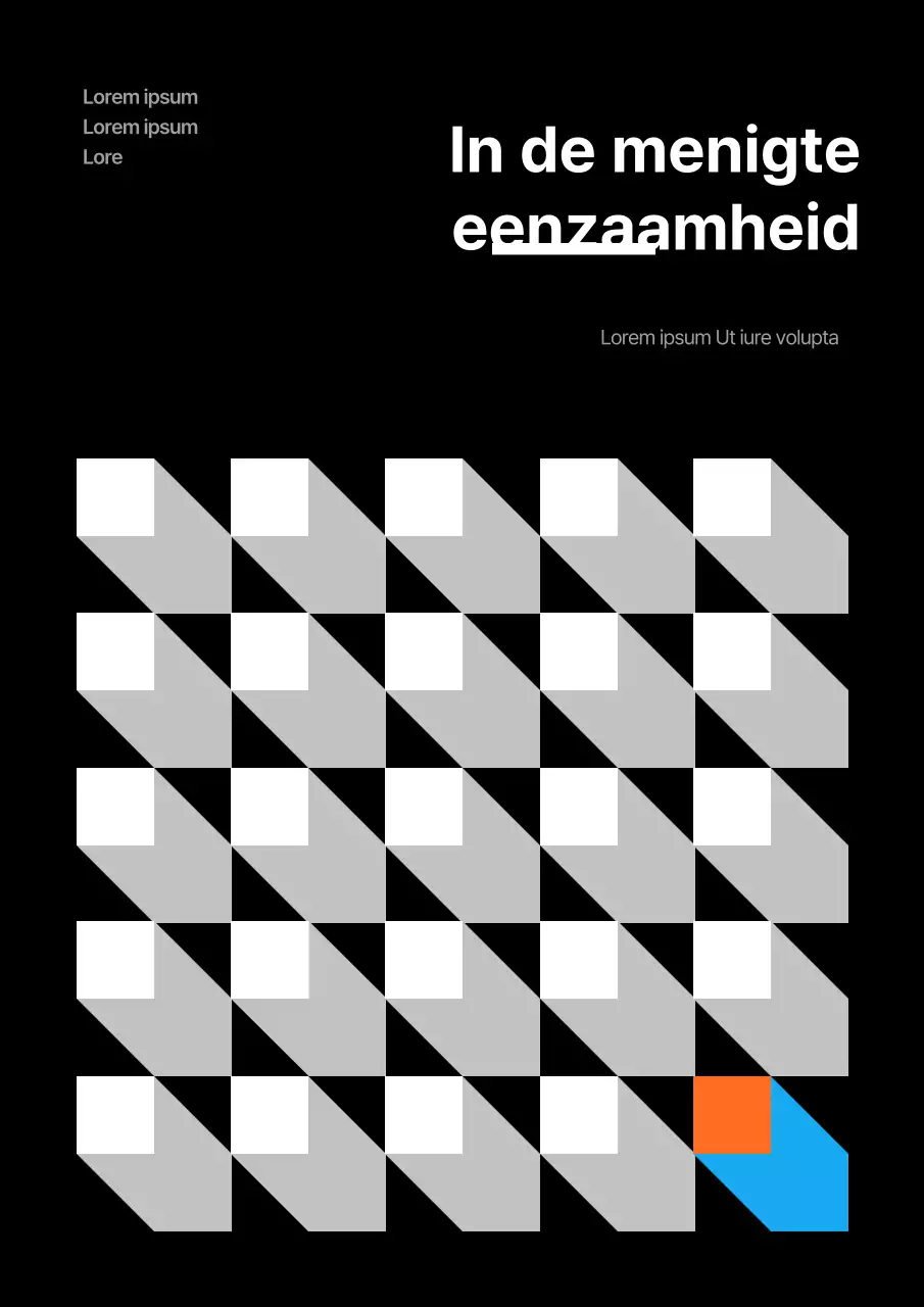 Eenvoudige boekomslag in wit en zwart