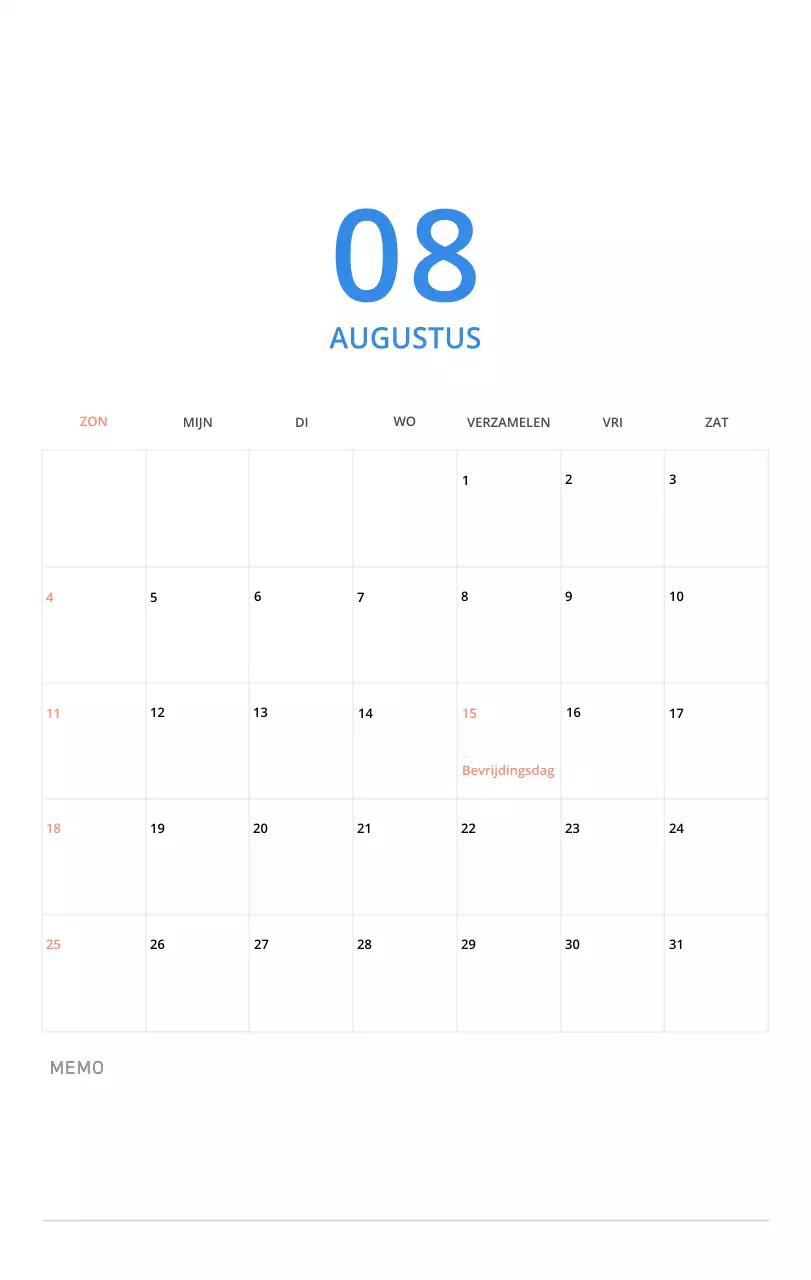 Schattige geïllustreerde groene bureaukalender met familiethema