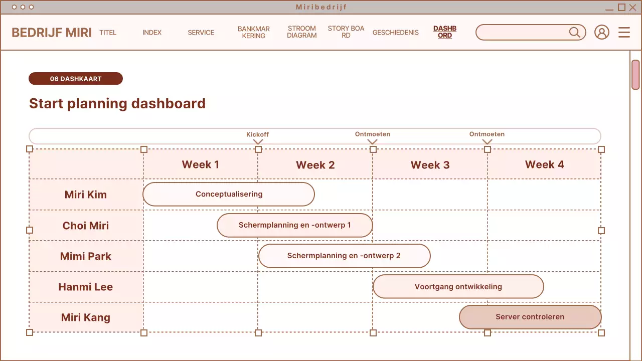 Eenvoudig ontwerp voor webpagina in beige en wit