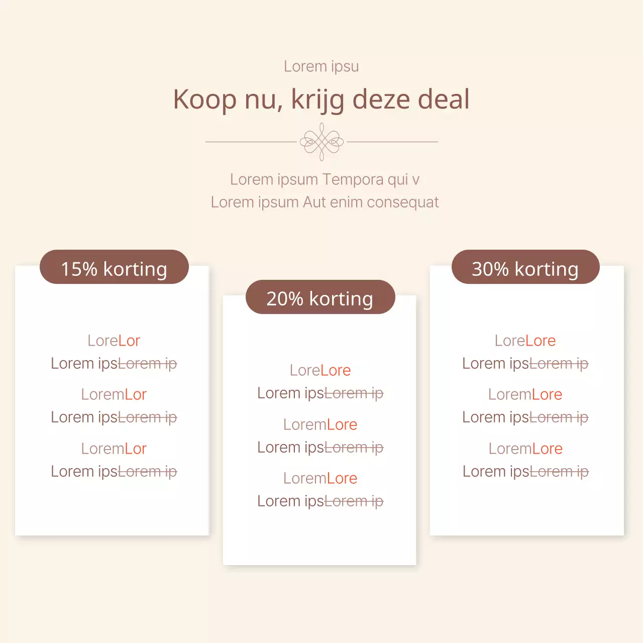 Elegante huwelijkscadeau advertentie op een ivoren achtergrond