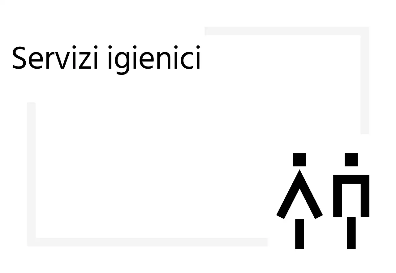 Segnaletica semplice con icone dall'aspetto digitale e testo segnaposto